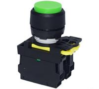 NiuLumea LA115-A1 Interruttore a pulsante 1NO 1NC autoresettante 10A 660V per componente di controllo industriale rosso verde terminale a vite IP40 (LA115-A1-11H/G)