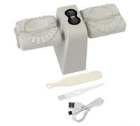 NiuLumea Macchina elettrica per ravioli, macchina automatica per gnocchi ondulati, materiale PP PC, non per casa, cucina, feste (grigio)