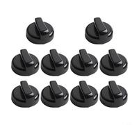 NiuLumea Manopole in plastica nera per riscaldatori da patio, confezione da 10, 8 mm, ricambio per riscaldatori a gas, caminetti e griglie