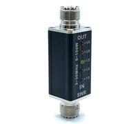 NiuLumea Misuratore SWR a onde corte con indicatore LED, frequenza 3-30 MHz per gamma, fino a 50 W di potenza, test amatoriali e antenne, per interfaccia M