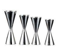 NiuLumea Misurino da cocktail in acciaio inox double-face, da 30 ml a 90 ml, per bar a casa e mixology professionale, argento