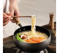 NiuLumea Padella in ferro battuto martellato a mano con grande ventre dal fondo piatto per una distribuzione uniforme del calore, pentole multiuso non rivestite per pasti in famiglia, alimenti per