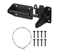 NiuLumea per chiavistello automatico resistente con design autobloccante a gravità, per nero per kit di chiusura per porte in legno esterno recinzione in metallo, installazione