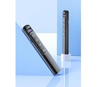 NiuLumea PowerPoint - Telecomando wireless portatile per presentazioni, 100 m, controllo per portata USB, clicker con indicatore LED della batteria, penna da 180 mAh, colore nero