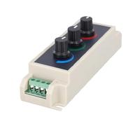 NiuLumea Regolatore dimmer LED RGB a 3 canali DC12V-24V per PWM per striscia LED multicolore, modulo, illuminazione impermeabile con manopola manuale, bianco + blu