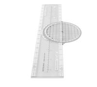 NiuLumea Righello per tracciamento aereo, rotazione azimutale, per navigazione e ingegneria, con 4 unità di scala, 336 x 111 cm, in ABS trasparente