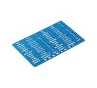NiuLumea Scheda di formazione in alluminio CW Code per trasmissione radio codice Morse, per due lati con lettere incise, portatile, 8,6 x 5,4 cm, design a pois blu-verdi