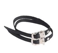 NiuLumea Set di corde Dynamic per pedali della bicicletta, con cinghie in polipropilene non elasticizzato, fibbia cromata antiruggine, 10 x 5 x 5 cm, nero