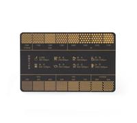 NiuLumea Strumento di misurazione portatile per macinare caffè, 8,5 x 5,4 cm, righello in polipropilene, per vari metodi di preparazione, nero