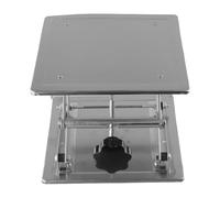 NiuLumea Supporto per piattaforma di sollevamento da laboratorio, sollevatore manuale da laboratorio, 200x200 per mm in acciaio inox, altezza regolabile 85-280 mm, esperimenti di fisica chimica