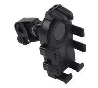 NiuLumea Supporto per telefono da bici con cuscinetto d'aria ammortizzatore, per rotazione a 360 gradi per specchietto manubrio moto, impugnatura a 8 artigli per smartphone da 4,5-7 pollici (nero)