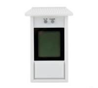 NiuLumea Termometro digitale per serra e giardino, per interni ed esterni, per grande display LCD con tetto per protezione, da -20 a 50, montaggio a parete (bianco)