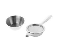 niumanery Stainless Steel Mesh Tea Infuser Metal Cup Strainer Strainer Loose Leaf Filter with Handle Kitchen Tool Silver