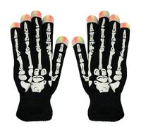 Niumowang Guanti LED, Guanti a LED Luminosi, Guanti Scheletro, Guanti a LED per Halloween, Guanti LED Lampeggianti, Adatto per Halloween, Natale, feste, carnevali, feste di compleanno