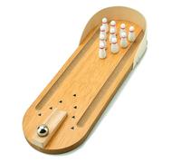 Niumowang Mini Bowling Giocattolo, Gioco Bowling Legno, Set da Bowling da Tavolo, Mini Pista da Bowling per Bambini, Giocattoli Bowling, Giocattolo Educativo, per Bambini e Adulti