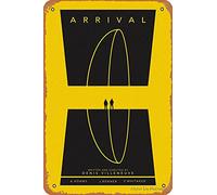 NIUMOWANG Targa in metallo - Denis Villeneuve's Arrival Poster in latta 30,5 x 20,3 cm