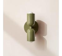 niuniaj Applique da Parete Interno,E27 Applique da Parete,20CM applique parete interno,2 Flamme,Applique Moderna Verde per Soggiorno Camera da Letto Corridoio Balcone Scala Ufficio toletta
