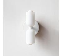 niuniaj Applique da Parete Interno,E27 Applique da Parete,20CM applique parete interno,2 Flamme,Applique Moderna Bianco per Soggiorno Camera da Letto Corridoio Balcone Scala Ufficio toletta