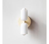 niuniaj Applique da Parete Interno,E27 Applique da Parete,20CM applique parete interno,2 Flamme,Applique Moderna Bianco per Soggiorno Camera da Letto Corridoio Balcone Scala Ufficio toletta
