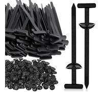 Niuny Universal Kabelbinder Schnalle 100Stk Kabelbinderschnalle aus Nylon Cable Tie Buckle mit Stift und Knopf Design Robust Selbstsichernd Werkzeugbefestigungen für Maschinen Auto Alltagsreparaturen