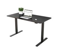 NIUSABOU Altezza della scrivania in piedi regolabile, Postazione di lavoro for computer con scrivania sollevabile intelligente da 140/120/160 cm for una scrittura robusta(Black,120x60cm)