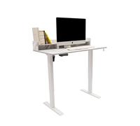 NIUSABOU Altezza della scrivania in piedi regolabile, Scrivania for computer con controllo intelligente for ufficio domestico con memoria a 4 posizioni e blocco bambini(Marble Color,120x60cm)
