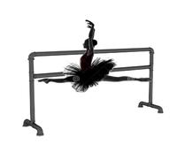 NIUSABOU Barre di Danza in Legno Regolabili, Sbarra da Danza Portatile autoportante for Allenamento di Equilibrio e Stretching a casa, Diverse Misure(Double Bar,180x60x105cm)
