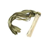 NIUSABOU Bastoncini con Nastri per Matrimoni, Bastoncini di Nastro Bacchette da Matrimonio Verde 50 Pezzi con Campana in scheggia for la Decorazione
