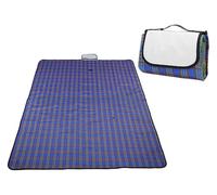 NIUSABOU Coperte da picnic per esterni, Coperta da picnic Tappetino viaggio pieghevole portatile Multicolor Taglie multiple for esterni(Blau,150X130cm)