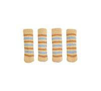 NIUSABOU Copri-gambe silenziosi per tavoli, Calzini for gambe della sedia 24 pezzi Acrilico multicolore spesso doppio antiscivolo o pavimento(Yellow)