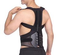 NIUSABOU correttore posturale, Correttore posturale for la schiena con sistema di carrucole for scoliosi e cifosi, nero, diverse misure(XL code)