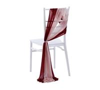 NIUSABOU Decorazioni per Matrimoni Fiocchi per sedie, Telai for Sedia in Chiffon Multicolore, 20 Pezzi, Decorazione di Nozze, Festa, Banchetto, Evento(Pink And Burgundy)