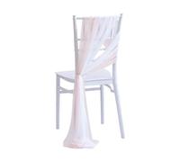 NIUSABOU Decorazioni per Matrimoni Fiocchi per sedie, Telai for Sedia in Chiffon Multicolore, 20 Pezzi, Decorazione di Nozze, Festa, Banchetto, Evento(Light Pink And White)