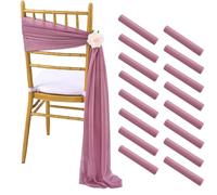 NIUSABOU Decorazioni per Matrimoni Fiocchi per sedie, Telai for sedie Multicolori 10 Pezzi 17x250 cm for la Decorazione del corridoio di Nozze(10pcs Mauve)