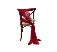 NIUSABOU Decorazioni per Matrimoni Fiocchi per sedie, Telai for sedie Multicolori 10 Pezzi 17x250 cm for la Decorazione del corridoio di Nozze(10pcs Burgundy)