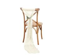 NIUSABOU Decorazioni per Matrimoni Fiocchi per sedie, Telai for sedie Multicolori da 12 Pezzi for la Decorazione del ricevimento della Cerimonia di Nozze(12pcs Beige)