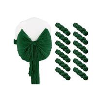 NIUSABOU Decorazioni per Matrimoni Fiocchi per sedie, Telai for sedie Multicolori da 12 Pezzi for la Decorazione del ricevimento della Cerimonia di Nozze(12pcs Drak Green)