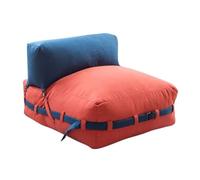 NIUSABOU Divano Lazy Floor, Poltrona a sacco in tela di arancione e blu(Orange)
