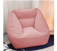 NIUSABOU Divano Lazy Floor, Poltrona a sacco in velluto bifacciale con poggiapiedi multicolore, dimensioni multiple(Pink,No footstool)