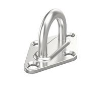 NIUSABOU Ganci con piastra a occhiello per sospensione, Ganci for piastra ad occhiello in acciaio inossidabile M5 M6 M8 Gancio da parete a forma di U Confezione 1-10 pezzi(M5,10pcs)