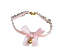 NIUSABOU Girocollo in velluto con pizzo, Girocollo in pizzo da donna con fiocco multicolore for feste in maschera(Pink)