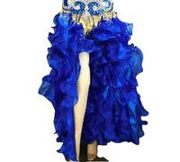 NIUSABOU Gonna Lunga Maxi per Danza del Ventre, Gonna di Danza del Ventre for Donna, Lunghezza 93-96 cm, Adatta alla Vita, Gonna da 32-36 Pollici, Solo 9 Colori(Royal Blue)