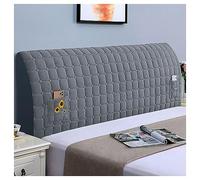 NIUSABOU il coperchio del letto, Copri testiera con tasche portaoggetti, adatto for spessori da 5 a 35 cm, multicolore, diverse misure(Dark Grey,150CM)