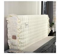 NIUSABOU il coperchio del letto, Copri testiera trapuntato elastico con tasca in velluto latte multicolore 120-220 cm(White,180CM)