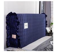 NIUSABOU il coperchio del letto, Copri testiera trapuntato elastico con tasca in velluto latte multicolore 120-220 cm(Blue,180CM)