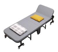 NIUSABOU Letti da Campeggio Portatili, Lettino da Campeggio Pieghevole Multicolore Multi Dimensioni 6 Posizioni Regolabile, carico di 200 kg con Ruote(Grey,70x190cm)