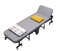 NIUSABOU Letti da Campeggio Portatili, Lettino da Campeggio Pieghevole Multicolore Multi Dimensioni 6 Posizioni Regolabile, carico di 200 kg con Ruote(Grey,60x190cm)