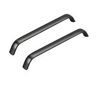 NIUSABOU Maniglie a arco per porte, Maniglia for armadio da cucina, confezione 2, maniglie for cassetti in alluminio nero, leve for porte, 96-224 mm(Hole Distance 192Mm)