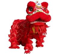 NIUSABOU Mascotte della danza del leone cinese, Costume da danza del leone in lana di bambù in lega alluminio for adulti, taglia 160-178 cm, multicolore(C)