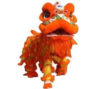 NIUSABOU Mascotte della danza del leone cinese, Costume da danza del leone in lana di bambù in lega alluminio for adulti, taglia 160-178 cm, multicolore(F)